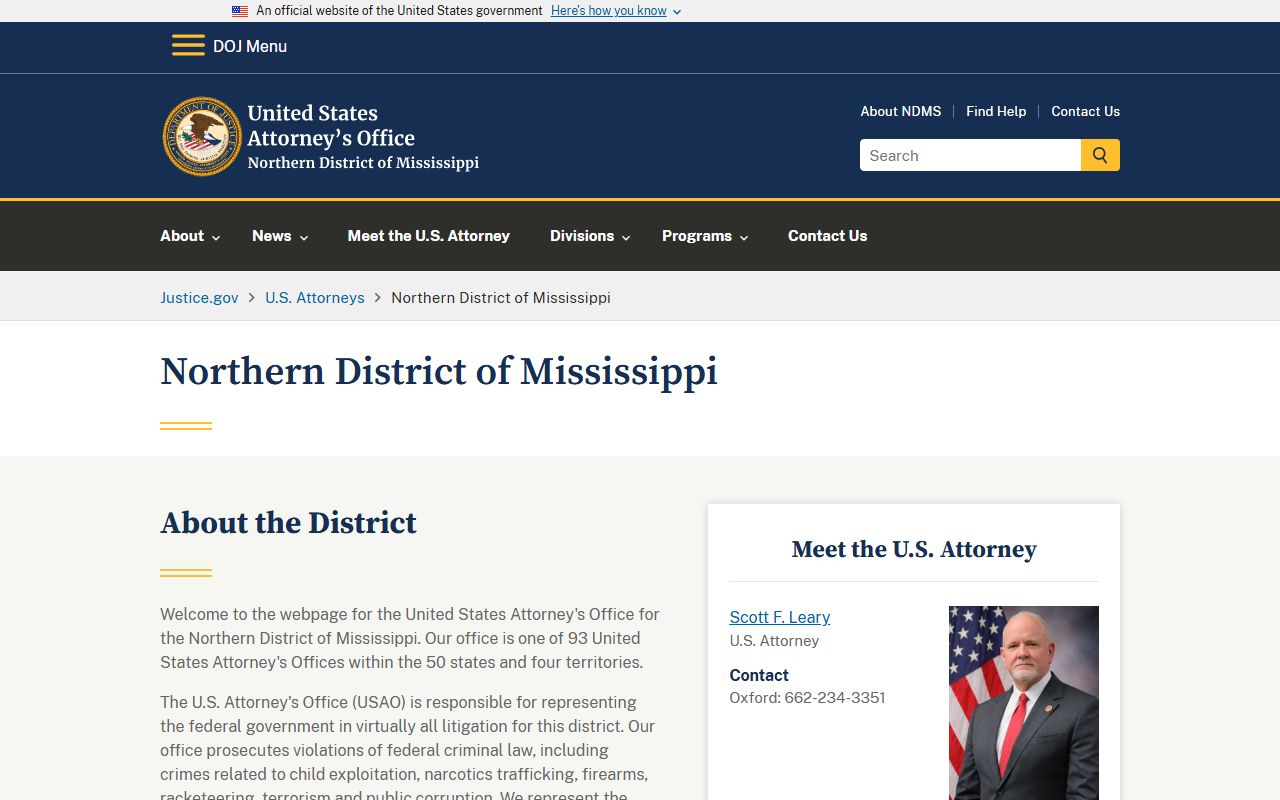 Montgomery County criminal court records and federal prosecution through the U.S. Attorney's Office