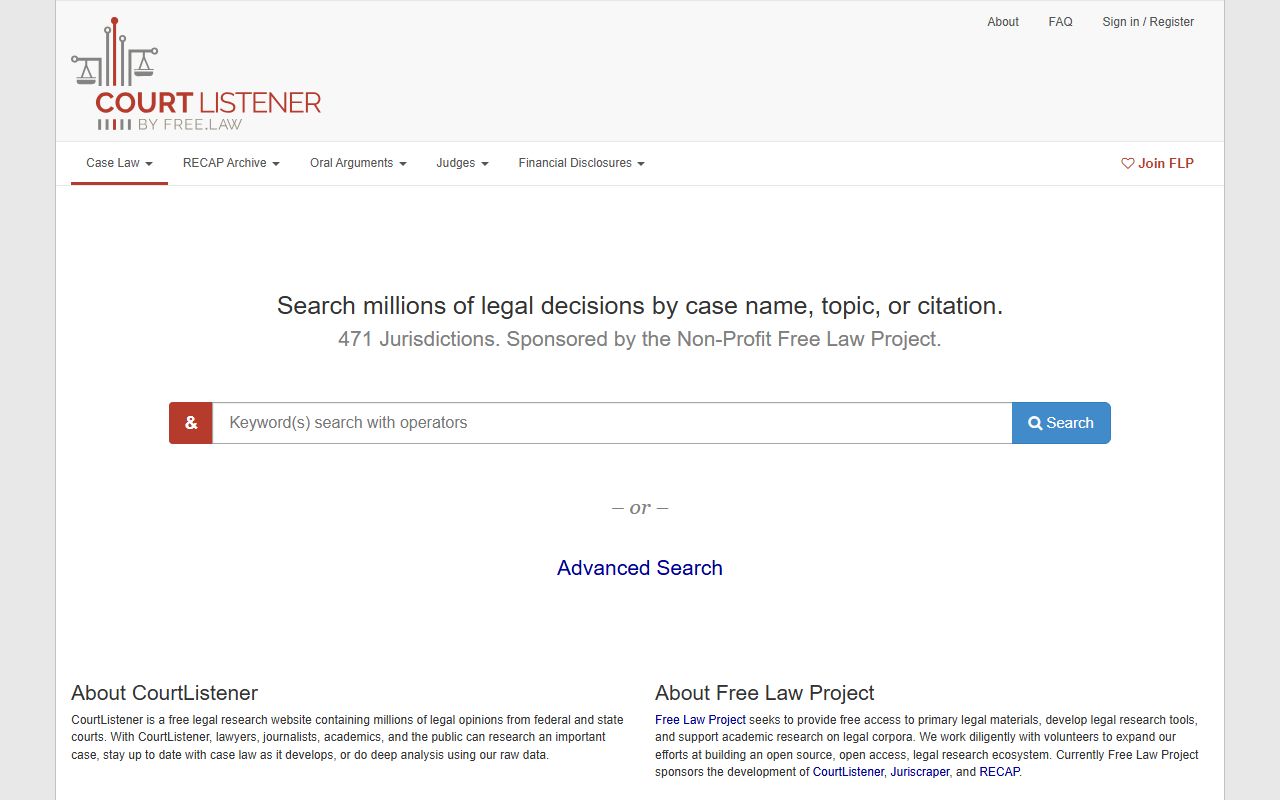 Montgomery County criminal court records research using CourtListener free docket and opinion search